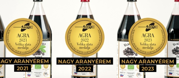 Black Gold Aronia Nagyaranyérem díjak 2021, 2022, 2023 - termékeken